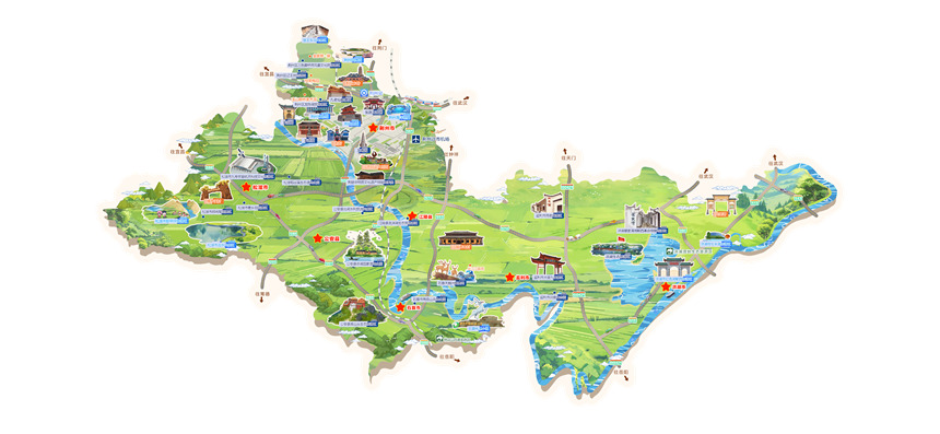荆州市全域旅游地图