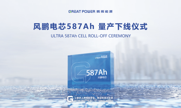 大电芯量产竞速：鹏辉能imToken官网源风鹏电芯587Ah正式量产下线
